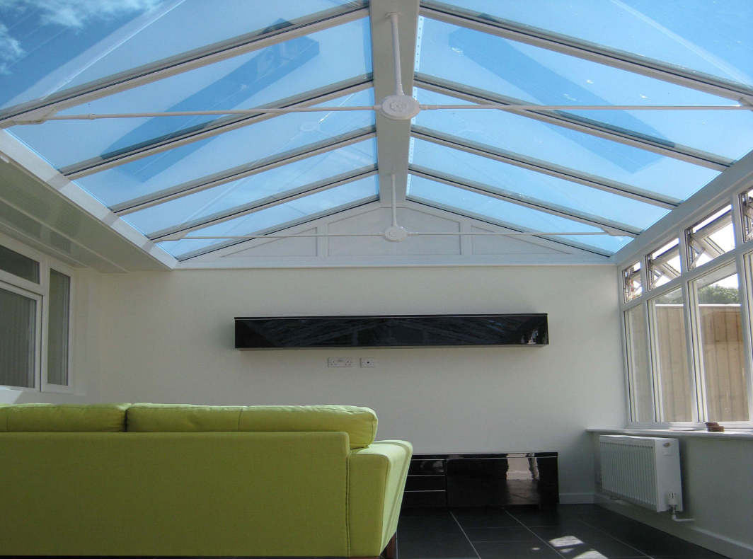 Conservatory with window film applied
